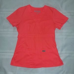 Grey's Anatomy Scrub Top in Orange size Xsmall
